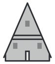 Triangle building, icon