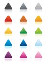 Triangle Buttons EPS Royalty Free Stock Photo