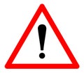 Triangle of caution or warning alert sign vector Royalty Free Stock Photo