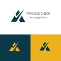 Triangle check logo vector