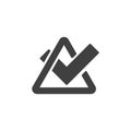 Triangle Check Mark vector icon