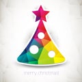 Triangle Christmas tree vector background