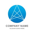 Triangle Circle Arrow Space Business Company Vector Logo Design