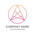 Triangle Circle Arrow Space Business Company Vector Logo Design