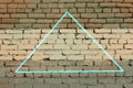 Triangle concept brick wall cover laser background