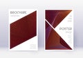 Triangle cover design template set