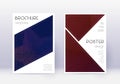 Triangle cover design template set