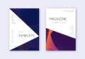 Triangle cover design template set