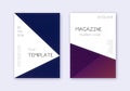 Triangle cover design template set