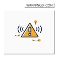 Triangle danger sign color icon Royalty Free Stock Photo