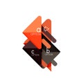 Triangle data visualization design, option infographic layout