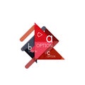 Triangle data visualization design, option infographic layout Royalty Free Stock Photo