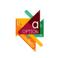 Triangle data visualization design, option infographic layout Royalty Free Stock Photo