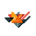Triangle data visualization design, option infographic layout Royalty Free Stock Photo