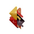 Triangle data visualization design, option infographic layout