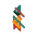 Triangle data visualization design, option infographic layout Royalty Free Stock Photo