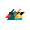 Triangle data visualization design, option infographic layout