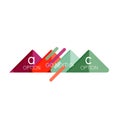 Triangle data visualization design, option infographic layout Royalty Free Stock Photo