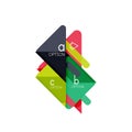 Triangle data visualization design, option infographic layout