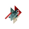 Triangle data visualization design, option infographic layout