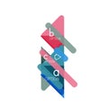 Triangle data visualization design, option infographic layout