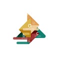 Triangle data visualization design, option infographic layout