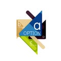 Triangle data visualization design, option infographic layout