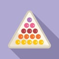 Triangle dimple toy icon flat vector. Fidget sensory