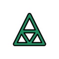 Triangle esoteric symbol icon. Simple color with outline vector elements of esoteric icons for ui and ux, website or mobile Royalty Free Stock Photo