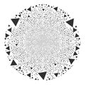 Triangle Icon Collage Burst Spheric Globula