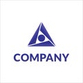 Triangle Eye Illustration. Three Angle Logo Design Concept