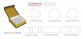 Triangle face luxury rigid box, Magnetic Rigid Boxes dieline template