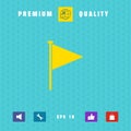Triangle flag icon. Graphic elements for your design Royalty Free Stock Photo