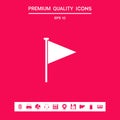 Triangle flag icon . Graphic elements for your design Royalty Free Stock Photo