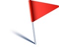 Triangle flag pin. Royalty Free Stock Photo