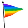 Triangle Flag pride rainbow symbol LGBTQ equality rights hand drawn illustration Royalty Free Stock Photo