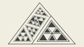 Triangle fractal design, geometric and abstract pattern vector design Generative AI Royalty Free Stock Photo