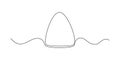 Triangle frame continuous one line drawing. Border freehand single line hand drawn style for quote, opinion, notion