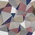 Triangle geometric art for fabric.colorful tiles design Royalty Free Stock Photo