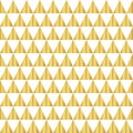 Triangle geometric gold foil seamless vector pattern. Golden shiny triangle shapes on a white background. Elegant art for digital Royalty Free Stock Photo