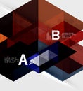 Triangle geometric infographic banner Royalty Free Stock Photo