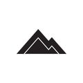 Triangle geometric mountain symbol logo vector