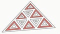 Triangle geometric tile, decorative pattern vector design art Generative AI Royalty Free Stock Photo
