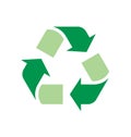 triangle green recycle logo classic symbol Royalty Free Stock Photo
