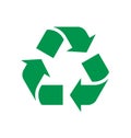 triangle green recycle logo classic symbol Royalty Free Stock Photo