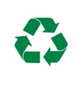 triangle green recycle logo classic symbol Royalty Free Stock Photo