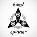 Triangle Hand Spinner Emblem with White Background