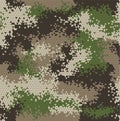 Triangle herbaceous camouflage seamless pattern