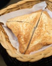 Triangle hot sandwiches Royalty Free Stock Photo