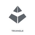 Triangle icon from Geometry collection. Royalty Free Stock Photo